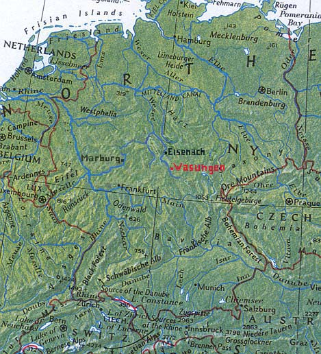 mapa da alemanha
